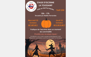 Stage Vacances de la Toussaint