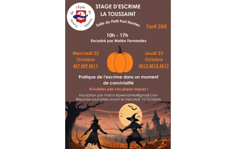 Stage Vacances de la Toussaint